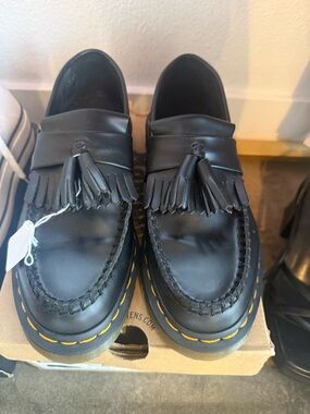 Black Tassel Dr Martin Adrian loafer